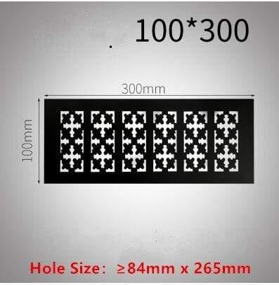 150mm 200mm 250mm 300mm rectangular aluminum alloy ventilation grille cover wardrobe Shoe cabinet wall hole ventilation grille