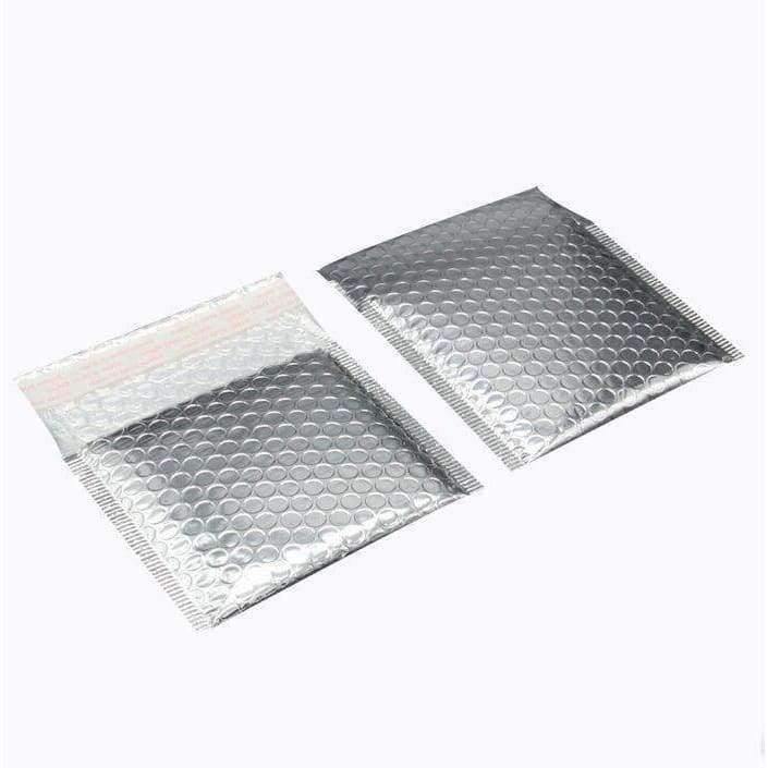 Planet Gates 100pcs 15*13cm Silver Foil Bubble Envelopes Bags Mailers Padded Shipping Envelope With Bubble Mailing Bag Business Supplies