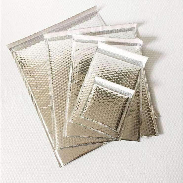 Planet Gates 100pcs 15*13cm Silver Foil Bubble Envelopes Bags Mailers Padded Shipping Envelope With Bubble Mailing Bag Business Supplies