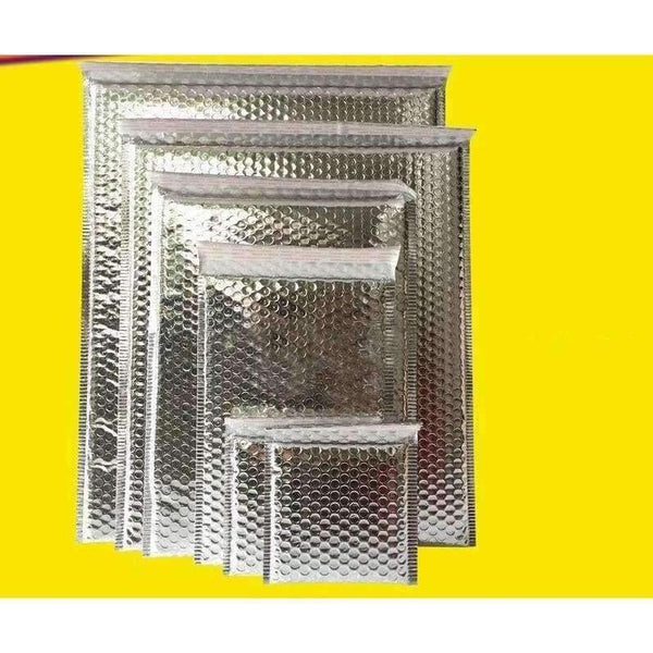 Planet Gates 100pcs 15*13cm Silver Foil Bubble Envelopes Bags Mailers Padded Shipping Envelope With Bubble Mailing Bag Business Supplies