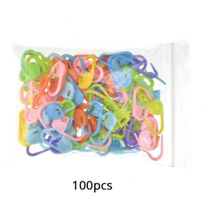 Planet Gates 100pcs 20-120pcs Knitting Holder Needle Plastic Stitch Markers DIY Needle Arts Craft Locking Stitch Grooved Cable Stitch Holder Sewing