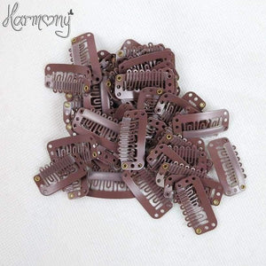 Planet Gates 100pcs 32mm U Tip Snap Metal Clips With Silicone Back For Clip In Hair Extensions/Weft/Wig