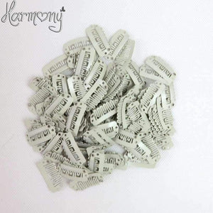 Planet Gates 100pcs 32mm U Tip Snap Metal Clips With Silicone Back For Clip In Hair Extensions/Weft/Wig