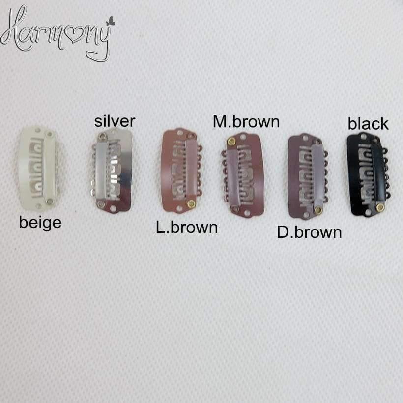 Planet Gates 100pcs 32mm U Tip Snap Metal Clips With Silicone Back For Clip In Hair Extensions/Weft/Wig