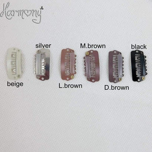 Planet Gates 100pcs 32mm U Tip Snap Metal Clips With Silicone Back For Clip In Hair Extensions/Weft/Wig