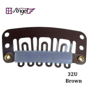 Planet Gates 100pcs 32mm U Tip Snap Metal Clips With Silicone Back For Clip In Hair Extensions/Weft/Wig