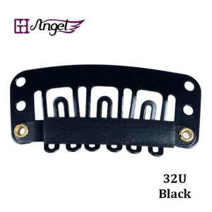 Planet Gates 100pcs 32mm U Tip Snap Metal Clips With Silicone Back For Clip In Hair Extensions/Weft/Wig