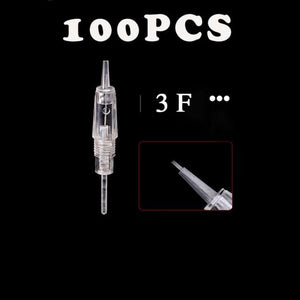 Planet Gates 100PCS 3F Needle Rotary Tattoo Machine Pen Kit Semi-Permanent Makeup Machine Eyebrow Charme Princess Machine  with Cartridges 1/3/5/7R