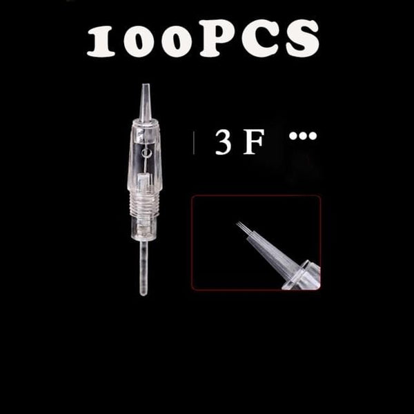 Planet Gates 100PCS 3F Needle Rotary Tattoo Machine Pen Kit Semi-Permanent Makeup Machine Eyebrow Charme Princess Machine  with Cartridges 1/3/5/7R