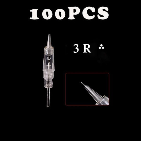 Planet Gates 100PCS 3R Needle Rotary Tattoo Machine Pen Kit Semi-Permanent Makeup Machine Eyebrow Charme Princess Machine  with Cartridges 1/3/5/7R