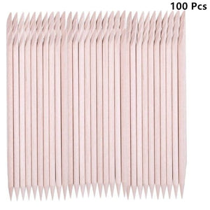 Planet Gates 100pcs 50/100/200 Pcs Nail Art Design Orange Wood Stick Sticks Cuticle Pusher Remover Manicure Pedicure Care Professional Nail Art Tool