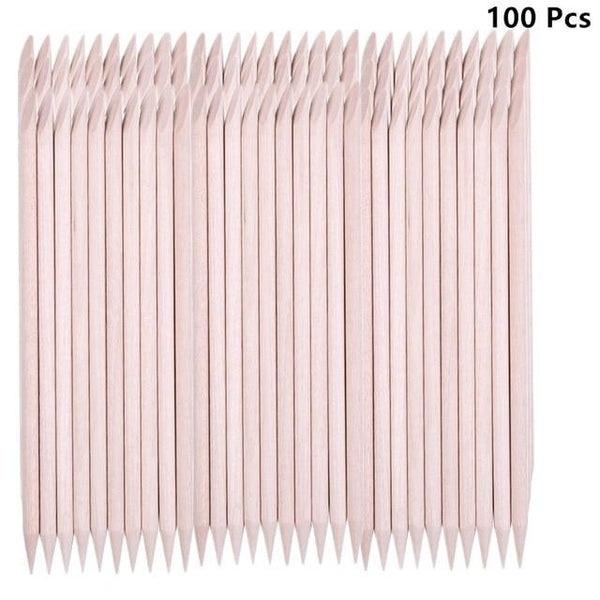 Planet Gates 100pcs 50/100/200 Pcs Nail Art Design Orange Wood Stick Sticks Cuticle Pusher Remover Manicure Pedicure Care Professional Nail Art Tool