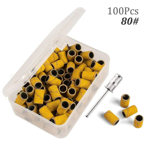 Planet Gates 100pcs 80''/120''/180" Nail Art Sanding Bands Gel Polish Remover Tool Accessory for Electric Nail Machine Nail Drill Bits