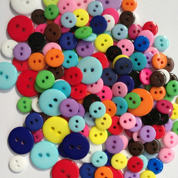 Planet Gates 100pcs 9mm/10mm/15mm Resin 2 Hole Sewing Button Scrapbooking Embellishment Decorative Button Apparel Sewing Accessories