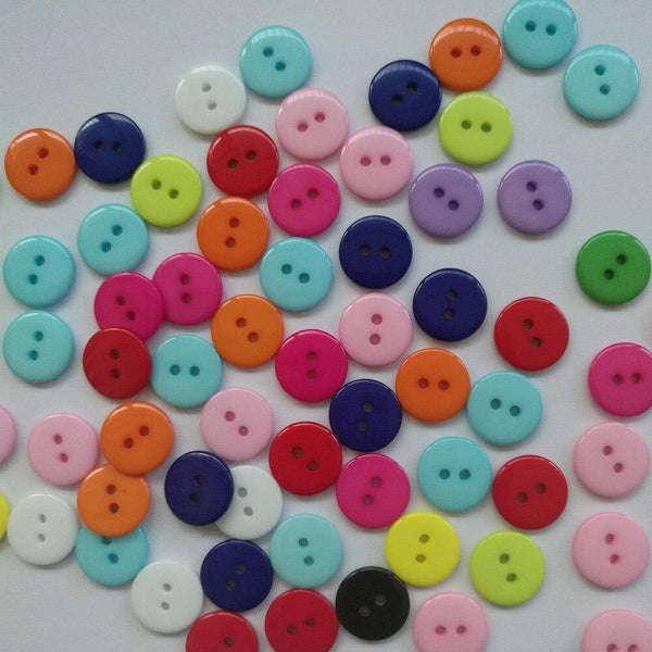 Planet Gates 100pcs 9mm/10mm/15mm Resin 2 Hole Sewing Button Scrapbooking Embellishment Decorative Button Apparel Sewing Accessories