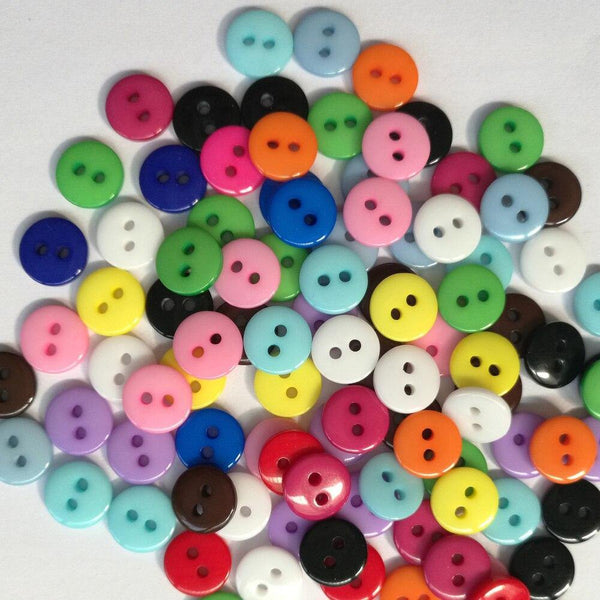 Planet Gates 100pcs 9mm/10mm/15mm Resin 2 Hole Sewing Button Scrapbooking Embellishment Decorative Button Apparel Sewing Accessories