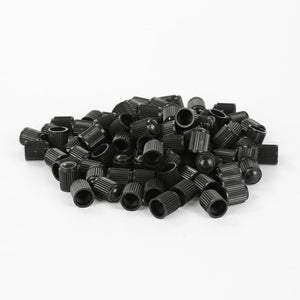 Planet Gates 100pcs Automobiles Tire Valve Air Dust Cover Stem Cap Tire Wheel Stem Pressure Valve Caps Black Plastic Auto Car Truck Wheels