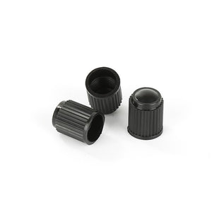 Planet Gates 100pcs Automobiles Tire Valve Air Dust Cover Stem Cap Tire Wheel Stem Pressure Valve Caps Black Plastic Auto Car Truck Wheels