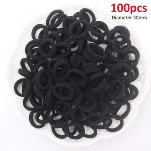 50/100Pcs 35mm Diameter High Elastic Hair Bands for Women Girls Hairband Rubber Ties Ponytail Holder Scrunchies Hair Accessories