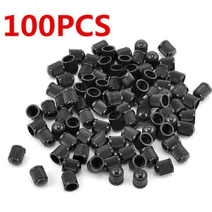 Planet Gates 100pcs Black Plastic Auto Car Bike Motorcycle Truck Wheel Tire Valve Stem Caps Car Wheel Caps On The Nipple