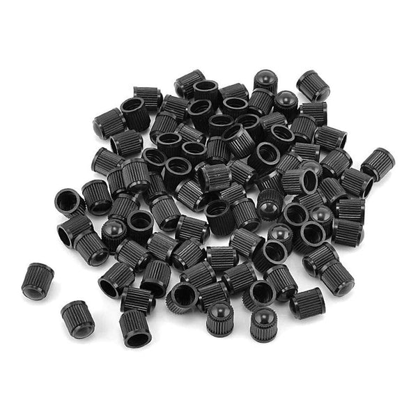 Planet Gates 100pcs Black Plastic Auto Car Bike Motorcycle Truck Wheel Tire Valve Stem Caps Car Wheel Caps On The Nipple