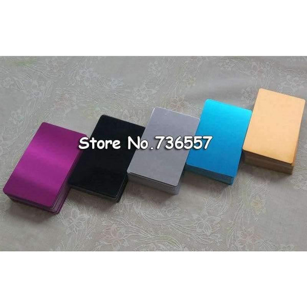 Planet Gates 100pcs Blank sublimation metal name card printing blank business card use sublimation ink and paper five colors
