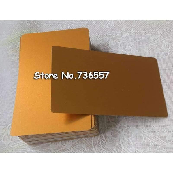 Planet Gates 100pcs Blank sublimation metal name card printing blank business card use sublimation ink and paper five colors