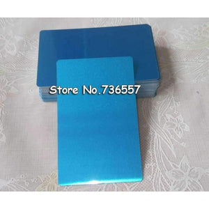 Planet Gates 100pcs Blank sublimation metal name card printing blank business card use sublimation ink and paper five colors