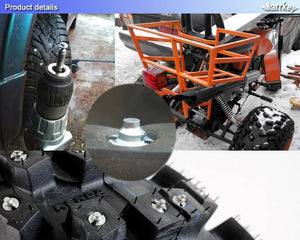 Planet Gates 100PCS Car Tires Studs Screw Snow Carbide Spikes for Tires Winter Roadway Safety Tire Snow Anti-skid Chain for Car SUV