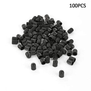 Planet Gates 100pcs / China 100pcs Automobiles Tire Valve Air Dust Cover Stem Cap Tire Wheel Stem Pressure Valve Caps Black Plastic Auto Car Truck Wheels