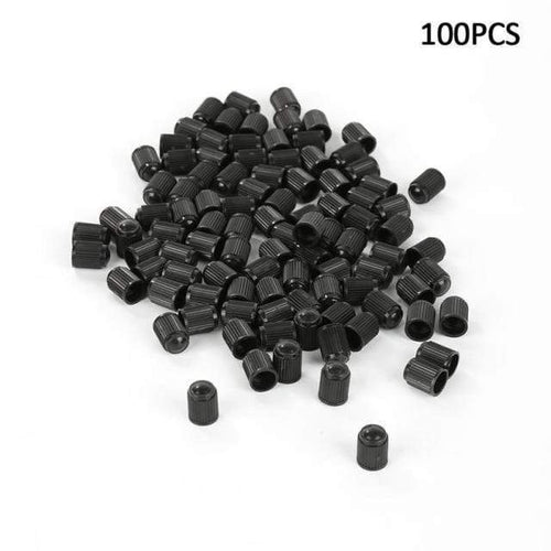 Planet Gates 100pcs / China 100pcs Automobiles Tire Valve Air Dust Cover Stem Cap Tire Wheel Stem Pressure Valve Caps Black Plastic Auto Car Truck Wheels