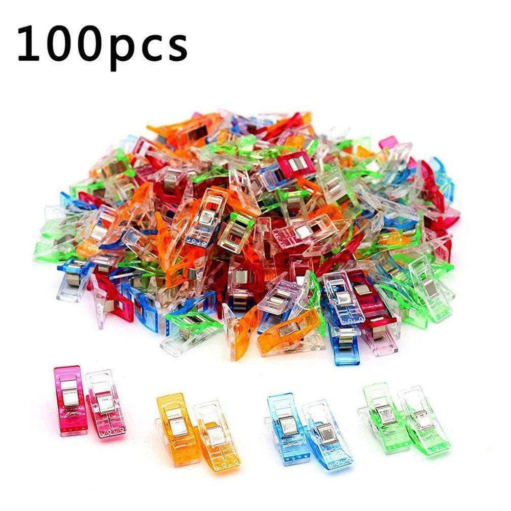 Planet Gates 100PCs Colorful Sewing Clips Plastic Clips Quilt Crafting Crocheting  Knitting Safety Clips Binding Clips Paper Sewing Tools (Multi-Colored)