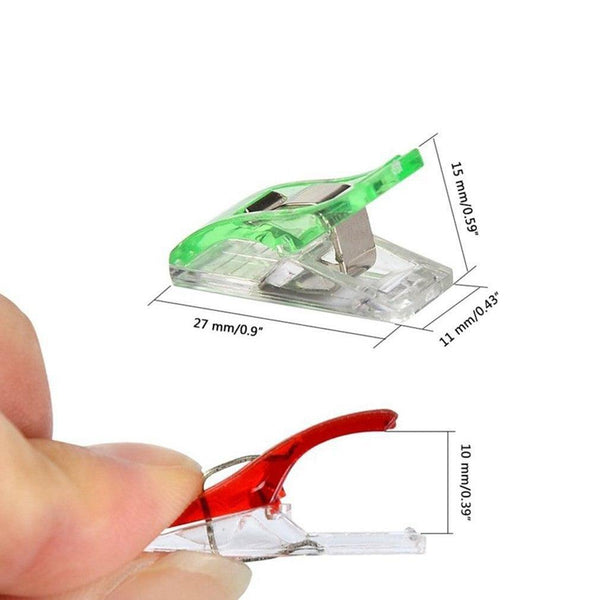 Planet Gates 100PCs Colorful Sewing Clips Plastic Clips Quilt Crafting Crocheting  Knitting Safety Clips Binding Clips Paper Sewing Tools (Multi-Colored)