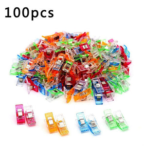 Planet Gates 100PCs Colorful Sewing Clips Plastic Clips Quilt Crafting Crocheting  Knitting Safety Clips Binding Clips Paper Sewing Tools (Multi-Colored)