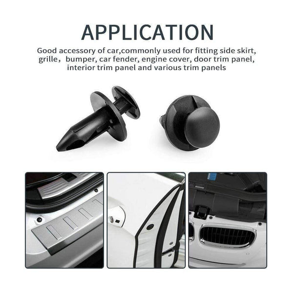 Planet Gates 100PCS Fender Clips Rivets + 6" Push Pin Trims Fastener Remover Screwdriver Tool for Honda for Polaris Sportsman Rangers Rzr