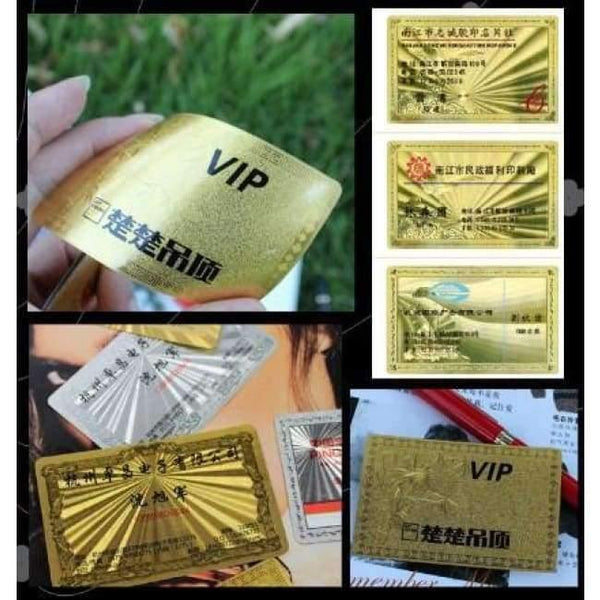 Planet Gates 100pcs Golden foil Metallic business cards - New!