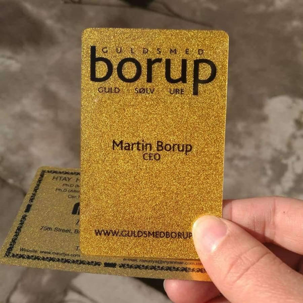 Planet Gates 100pcs Golden foil Metallic business cards - New!