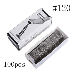 Planet Gates 100pcs grit 120 2 Machine Nail Drill Bits Zebra Sanding Bands Foot Care Polishing Manicure Gel Polish Remover Replacement Tools Cutter