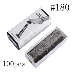 Planet Gates 100pcs grit 180 2 Machine Nail Drill Bits Zebra Sanding Bands Foot Care Polishing Manicure Gel Polish Remover Replacement Tools Cutter