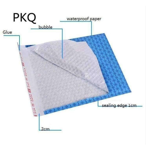 Planet Gates 100PCS/lot 15*20+4cm blue Paper Bubble Envelopes Bag Mailers Padded Shipping Envelope With Bubble Mailing Bag Business Supplies