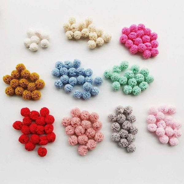Planet Gates 100pcs/lot 15mm 10colors Mesh Flower Ball For Sewing On Scarf Shoes Hats Fur DIY Crafts Hair Clip Accessories