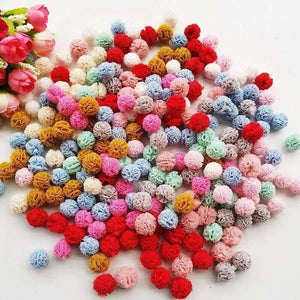 Planet Gates 100pcs/lot 15mm 10colors Mesh Flower Ball For Sewing On Scarf Shoes Hats Fur DIY Crafts Hair Clip Accessories
