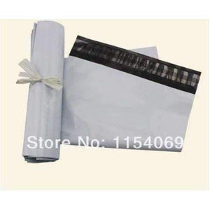 Planet Gates 100Pcs/lot 25x30+4cm White Poly Self-seal Mailbags Plastic Courier Destructive Poly Mailing Plastic Bags Express Mail Bag