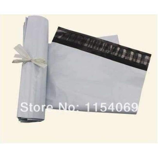 Planet Gates 100Pcs/lot 25x30+4cm White Poly Self-seal Mailbags Plastic Courier Destructive Poly Mailing Plastic Bags Express Mail Bag