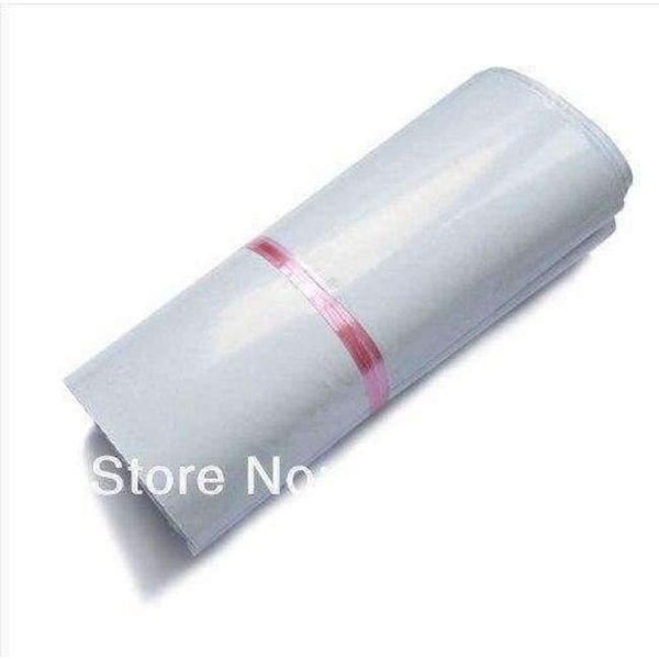 Planet Gates 100Pcs/lot 25x30+4cm White Poly Self-seal Mailbags Plastic Courier Destructive Poly Mailing Plastic Bags Express Mail Bag