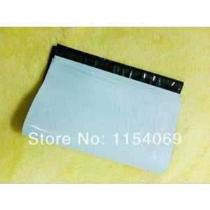 Planet Gates 100Pcs/lot 25x30+4cm White Poly Self-seal Mailbags Plastic Courier Destructive Poly Mailing Plastic Bags Express Mail Bag