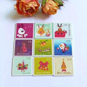 Planet Gates 100pcs/lot Christmas theme Wooden Buttons Square Sewing Children Buttons for Christmas plaque Clothes Ornament DIY