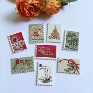 Planet Gates 100pcs/lot Christmas theme Wooden Buttons Square Sewing Children Buttons for Christmas plaque Clothes Ornament DIY