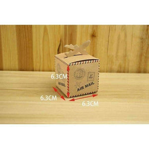 Planet Gates 100pcs/lot Creative Airplane Air Mail Thin Kraft Paper Candy Box DIY Special Candy Gift Box Party Wedding Birthday Supplies
