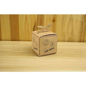 Planet Gates 100pcs/lot Creative Airplane Air Mail Thin Kraft Paper Candy Box DIY Special Candy Gift Box Party Wedding Birthday Supplies